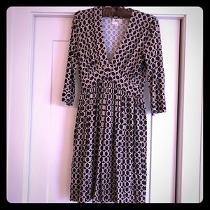 Milly Black and White Geometric Dress